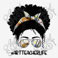 Afro Messy Bun Art Teacher Life T First Day Of School Cartoon Characte Classic T-shirt | Artistshot