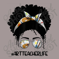 Afro Messy Bun Art Teacher Life T First Day Of School Cartoon Characte Vintage Short | Artistshot