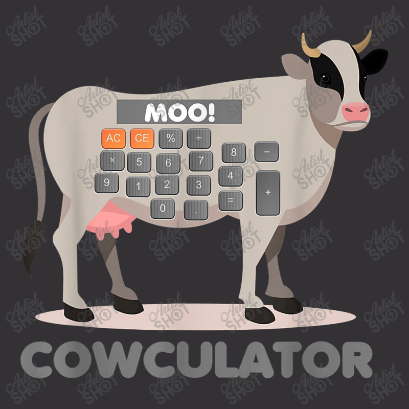 Algebra Math Calculator Funny Problem Solver Cow Moo Video Games Chara Vintage Hoodie | Artistshot