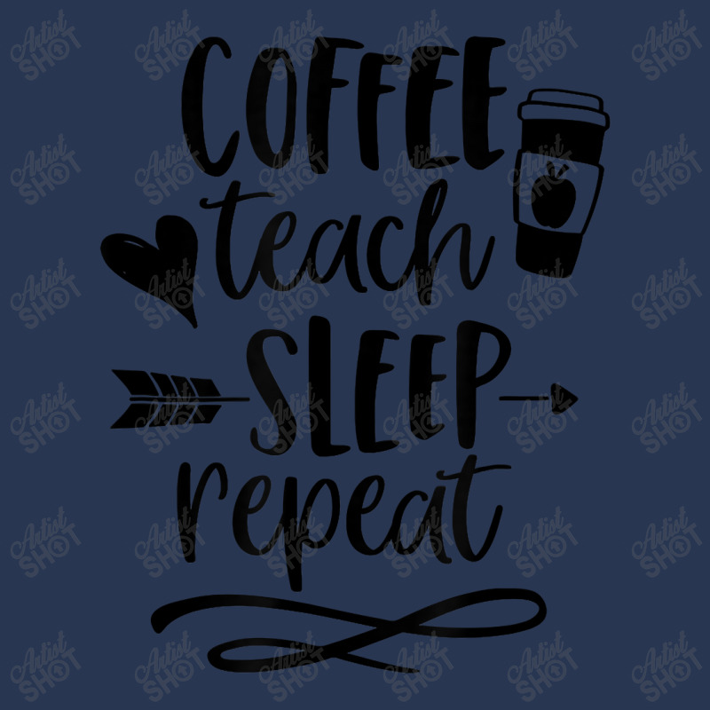 Coffee Teach Sleep Repeat Teacher  For Men Women Funny Retro Men Denim Jacket | Artistshot