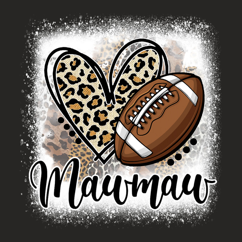 Football Mawmaw Funny Leopard Heart Family Sporty Ladies Fitted T-Shirt by peafowl | Artistshot