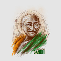 Mahatma Gandhi Jayanti Scribble Art Exclusive T-shirt | Artistshot