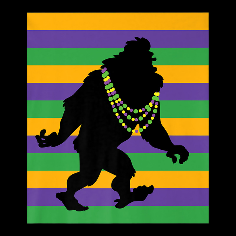 Mardi Gras Bigfoot Sasquatch Fleece Short | Artistshot