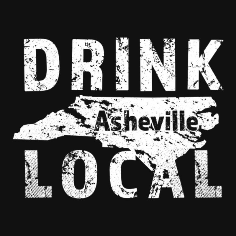 Distressed Drink Local Asheville Nc Tote Bags | Artistshot