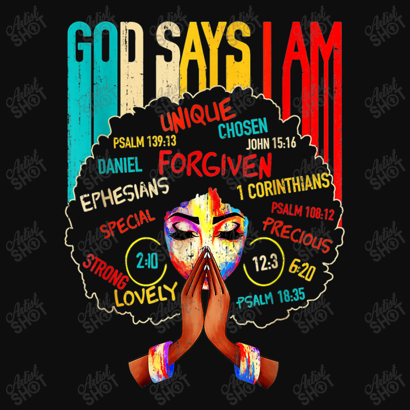 Black Girl God Says I Am Black Melanin History Month Pride Graphic Mus Crop Top by TyrellDesign | Artistshot