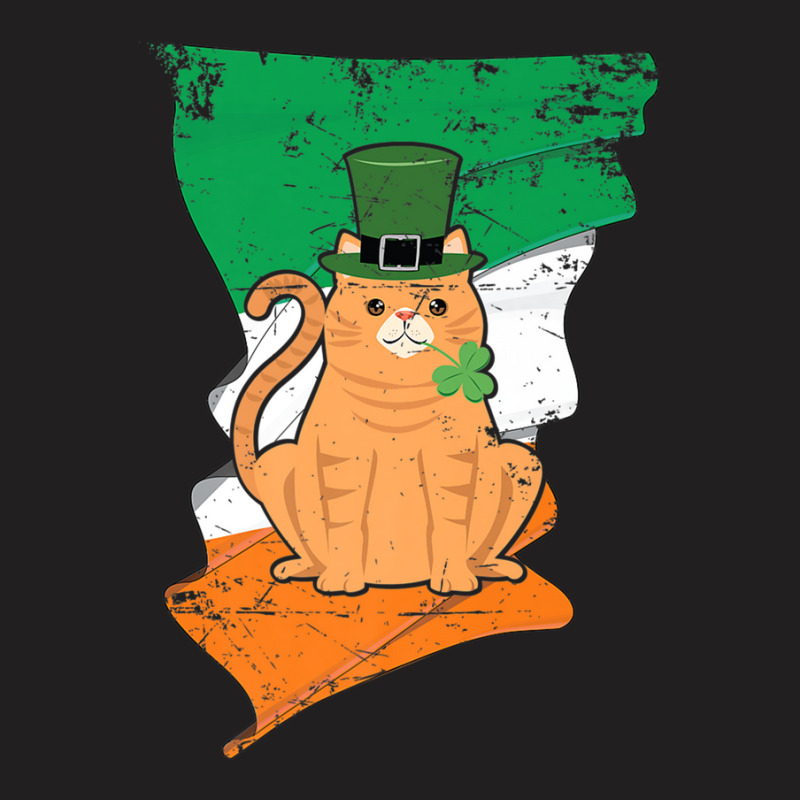 Distressed Irish Flag St Patricks Cat Tee T-shirt | Artistshot