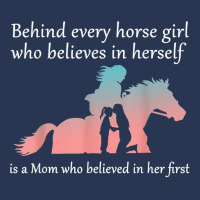 Behind Every Horse Girl Who Belives In Herself Is A Mom Ladies Denim Jacket | Artistshot