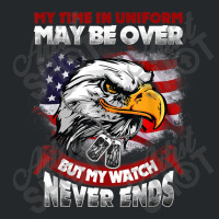 My Time In Uniform May Be Over Bumy Watch Never Ends Mens Funny Crewneck Sweatshirt | Artistshot