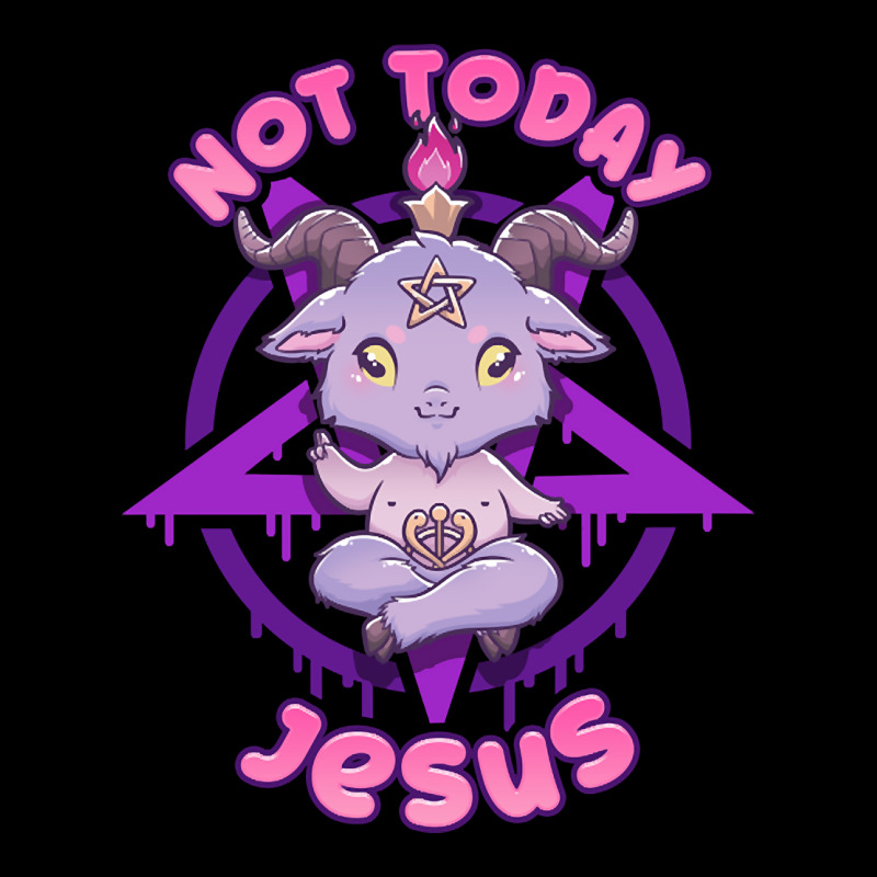 Not Today Jesus I Cute Satanic Goat T-shirt Adjustable Cap by poppyallen | Artistshot