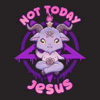 Not Today Jesus I Cute Satanic Goat T-shirt Vintage Cap | Artistshot