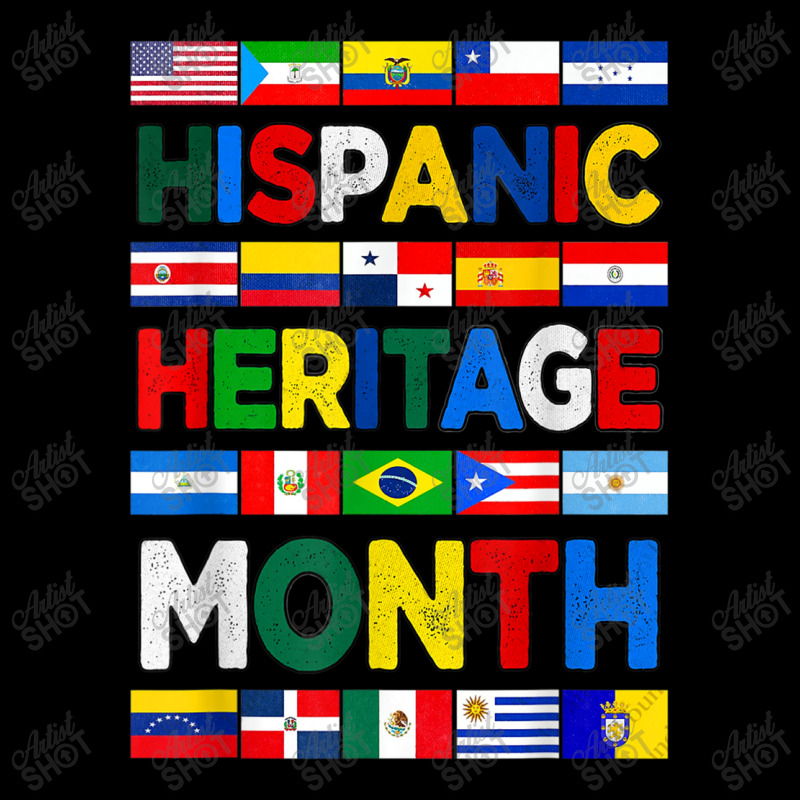 National Hispanic Heritage Month Latino Pride Flag Countries Retro Vin Women's V-Neck T-Shirt by KhalilDesign | Artistshot