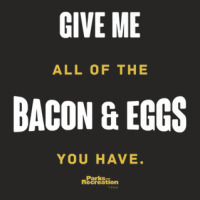 Parks And Recreation Bacon And Eggs Ron Swanson Tee Ladies Fitted T-shirt | Artistshot