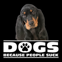 Dogs Because People Suck Black And Tan Coonhound Adjustable Cap | Artistshot