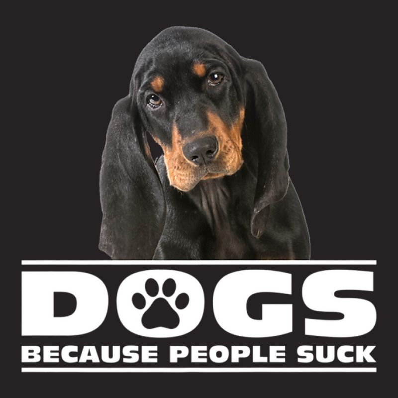 Dogs Because People Suck Black And Tan Coonhound Vintage Cap by SamtBetty | Artistshot