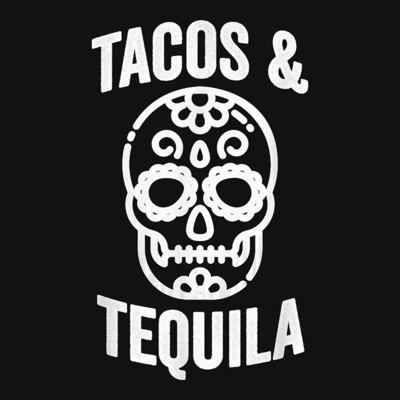 Tacos & Tequila Sugar Skull Calavera Alcohol Mexican Scorecard Crop Tee by STACYSCHUDEL | Artistshot