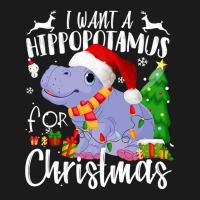 Hippopotamus I Want A Hippopotamus For Christmas Xmas Hippo 132 Hippo Full-length Apron | Artistshot