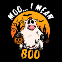 Moo I Mean Boo T  Shirt Moo I Mean Boo Funny Ghost Cow Halloween Costu Baby Tee | Artistshot