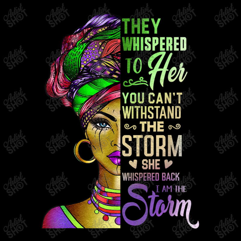 Black History Month  African Woman Afro I Am The Storm Graphic Music Women's V-Neck T-Shirt by TyrellDesign | Artistshot