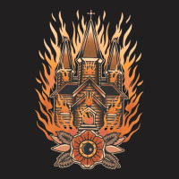 Burning Church, Burning Church Art, Burning Church Vintage, Burning Ch T-shirt | Artistshot