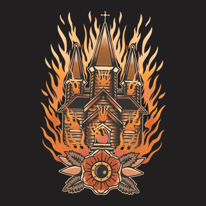 Burning Church, Burning Church Art, Burning Church Vintage, Burning Ch T-shirt | Artistshot