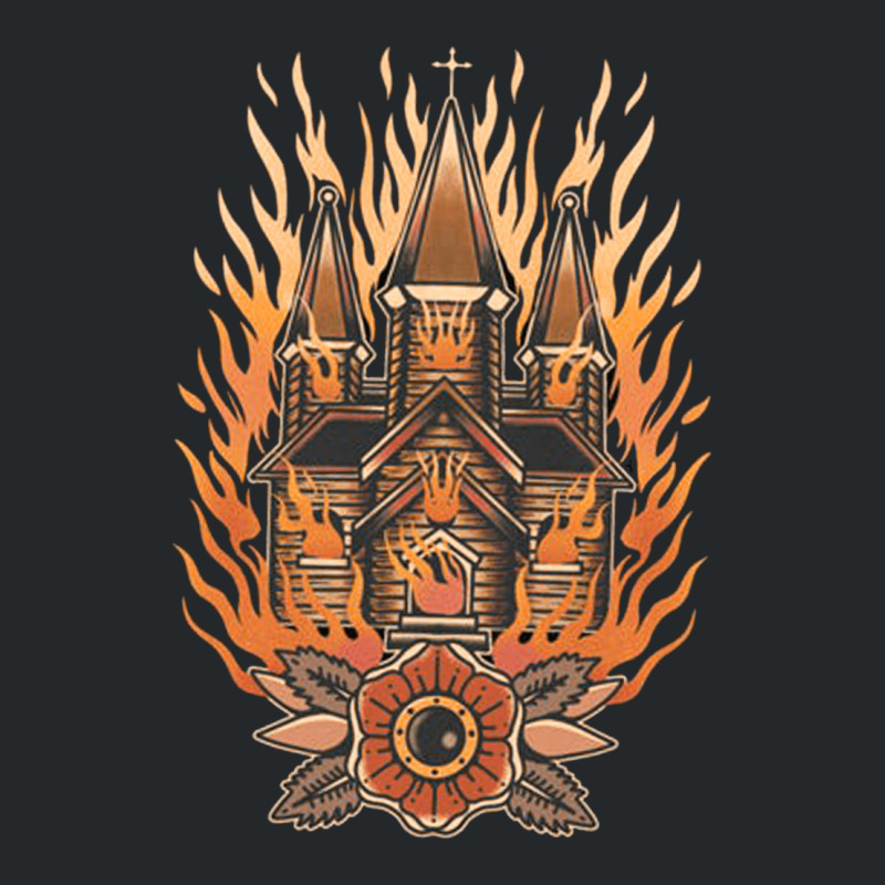 Burning Church, Burning Church Art, Burning Church Vintage, Burning Ch Crewneck Sweatshirt | Artistshot