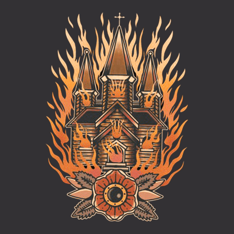 Burning Church, Burning Church Art, Burning Church Vintage, Burning Ch Vintage Hoodie | Artistshot