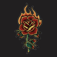 Burning Rose, Burning, Rose, Burning Rose Vintage, Burning Rose Painti T-shirt | Artistshot