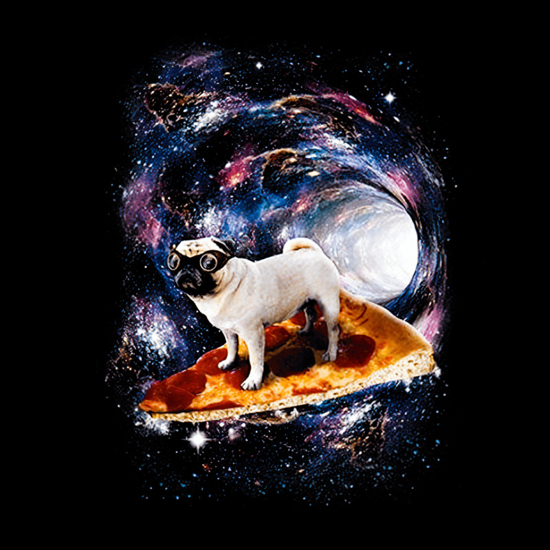 Space Dog Breed, Space Dog, Pug Surfing On Pizza, Pug Surfing, Pizza S Zipper Hoodie | Artistshot