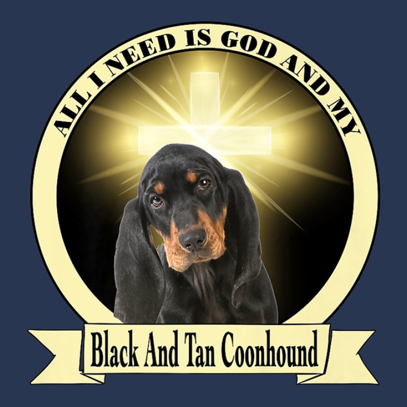 God And My Black And Tan Coonhound Men Denim Jacket by LembckeAleeya | Artistshot