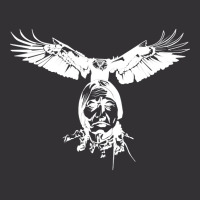 Sitting Bull Eagle, Sitting Bull Eagle Art, Sitting Bull Eagle Paintin Vintage Hoodie And Short Set | Artistshot