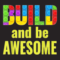 Build And Be Awesome Brick Builder Kids Block Set Builder Vintage Cap | Artistshot