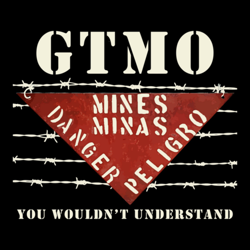 Gtmo Land Mine Barbed Wire Sign  Guantanamo Bay Cuba Adjustable Cap | Artistshot