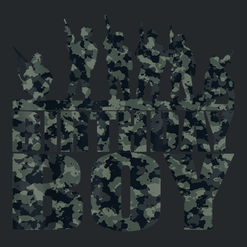 Birthday Boy Army Party Military Party Supplies Camo Green Crewneck Sweatshirt | Artistshot