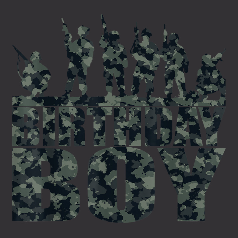 Birthday Boy Army Party Military Party Supplies Camo Green Vintage Hoodie | Artistshot