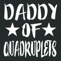 Daddy Of Quadruplets New Dad Father Women's Triblend Scoop T-shirt | Artistshot