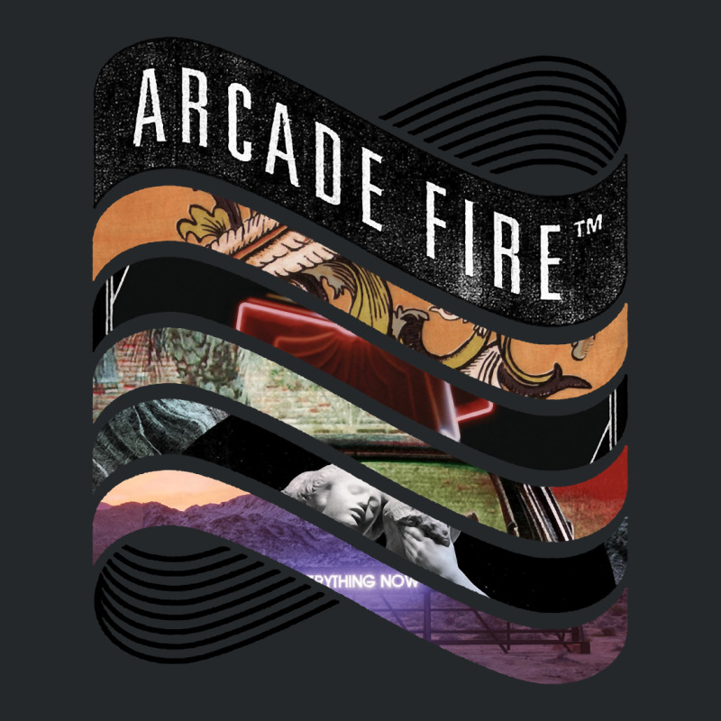 Arcade Fire Discography Crewneck Sweatshirt by cm-arts | Artistshot