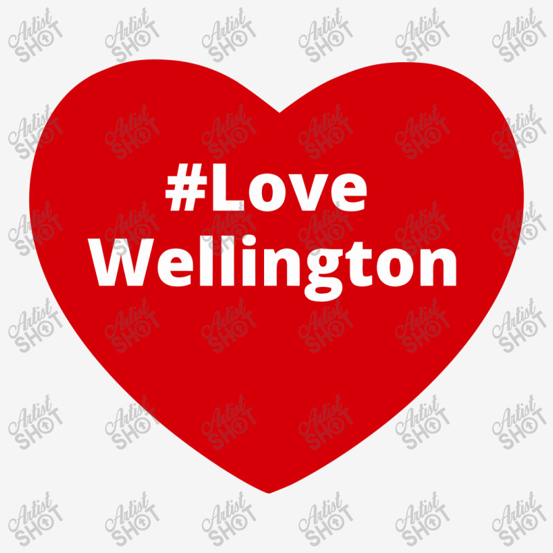 Love Wellington, Hashtag Heart, Love Wellington Drawstring Bags | Artistshot