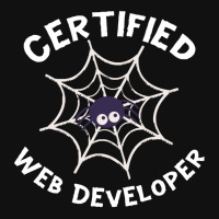 Halloween T  Shirt Certified Web Developer Halloween Spider In Web Tec Bicycle License Plate | Artistshot