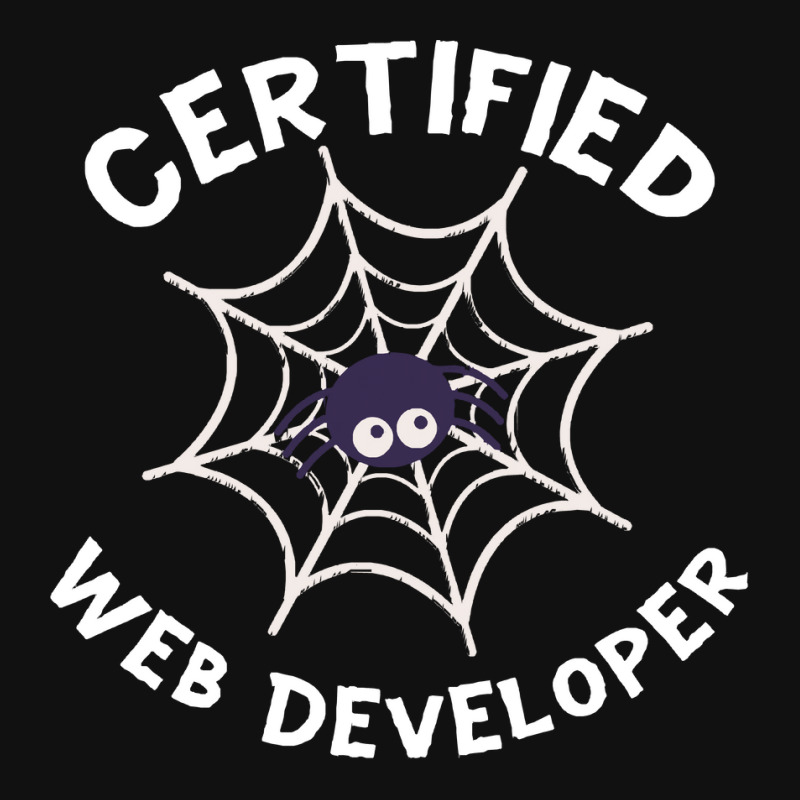 Halloween T  Shirt Certified Web Developer Halloween Spider In Web Tec Bicycle License Plate | Artistshot