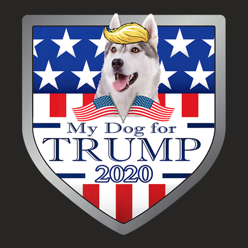 My Siberian Husky For Trump Ladies Fitted T-Shirt by SchurGershom | Artistshot