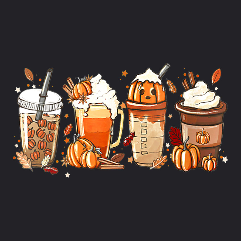 Womens Pumpkin Spice Coffee Latte Fall Autumn Season Youth Tee by Newest | Artistshot