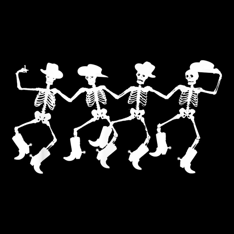 Dancing Skeletons Spooky Halloween Cowboys Line Dance V-neck Tee | Artistshot