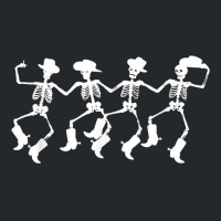 Dancing Skeletons Spooky Halloween Cowboys Line Dance Crewneck Sweatshirt | Artistshot