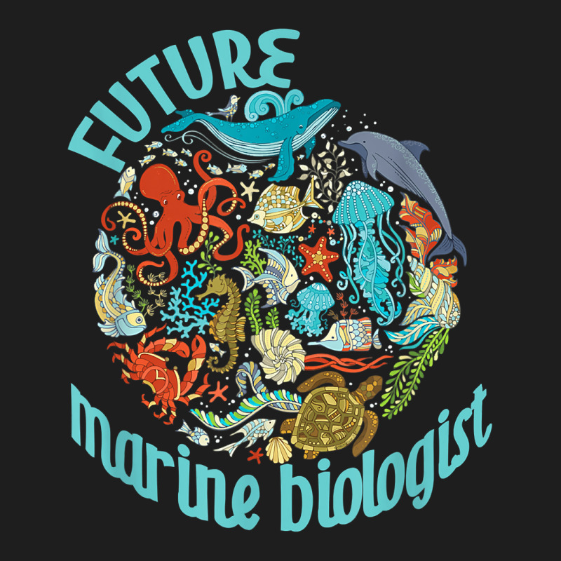 Future Marine Biologist Ocean Life Drawing Whale Octopus Classic T-shirt | Artistshot