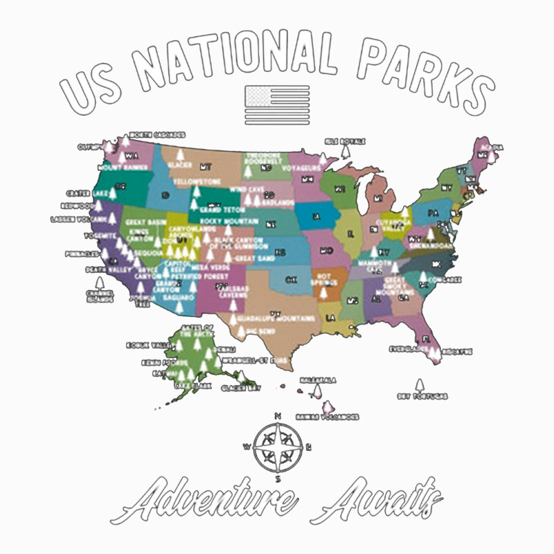 Custom Us National Parks Map, National Park, Us National Parks Map Art ...