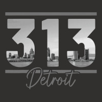 Detroit 313 Area Code Skyline Michigan Vintage Champion Hoodie | Artistshot