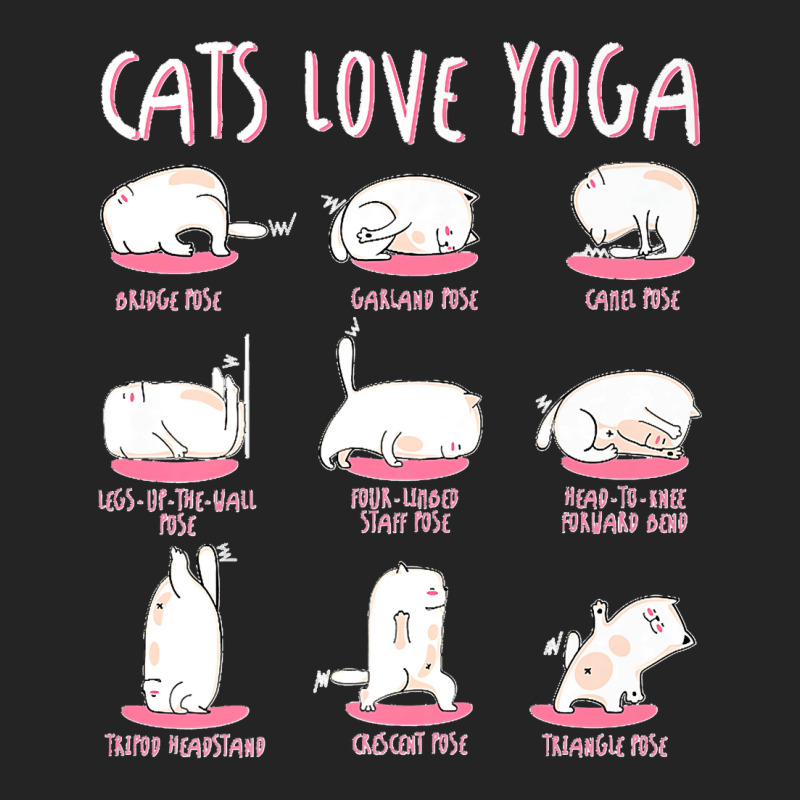 Funny Cats Love Different Yoga Positions Yoga Cat Premium 3/4 Sleeve Shirt by cm-arts | Artistshot