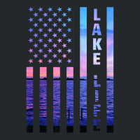 Lake Life American Flag Dock Sunset Wakeboarder Power Boat Crewneck Sweatshirt | Artistshot