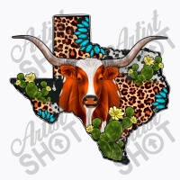 Longhorn Texas Map T-shirt | Artistshot