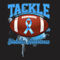 Diabetes Diabetic Tackle Football Blue Ribbon 109 Diabetes Awareness T-shirt | Artistshot